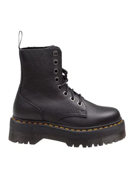 Botki Dr. Martens skórzane na platformie czarne