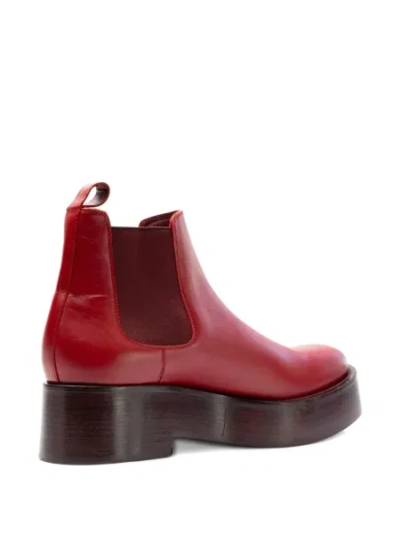 Botine chelsea Valentino Garavani cu platformă roșu