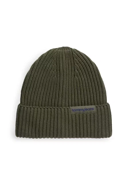 Tommy Jeans čiapka beanie pánska zelená
