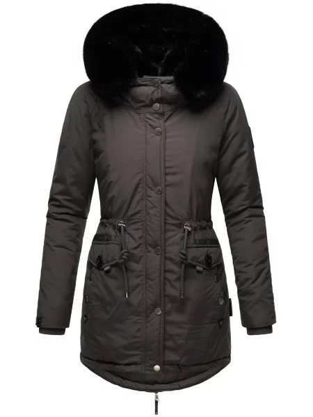 NAVAHOO Palton de iarnă Sweety Deluxe gri metalic negru