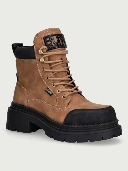 Buffalo botine pentru femei Jack Lace Up Mid maro