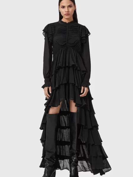 AllSaints rochie LEILA negru