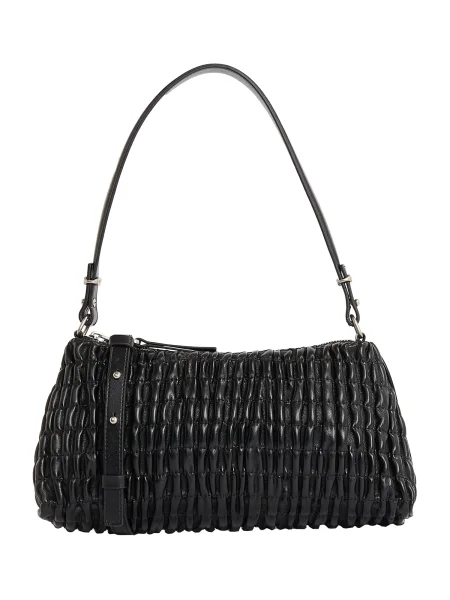Táska Calvin Klein Jeans Ruched Layla Shoulder Bag fekete