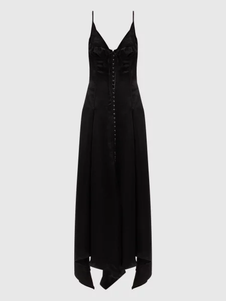 Сукня максі зі шнурівкою Alexander Mcqueen чорна