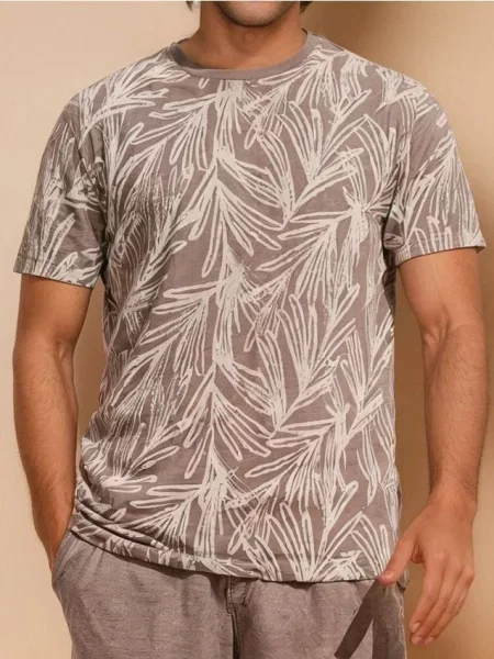 Sinsay Tričko s ozdobným potiskem hnědá