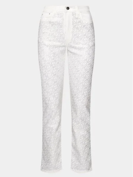 Дънки Guess GIRLY с висока талия WFXDA бяло