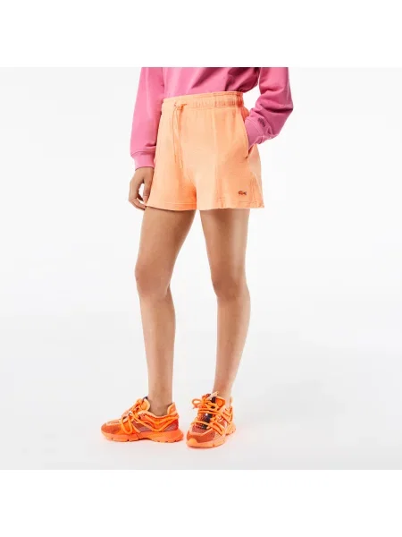 Lacoste Szorty Frotte Z Bawełny Organicznej Lacoste pomarańczowe
