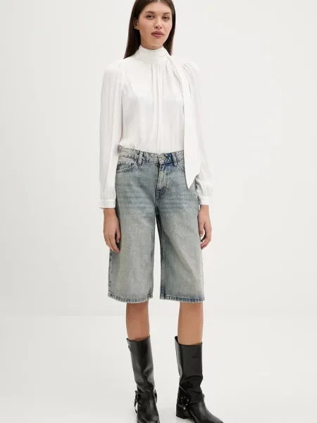 Блузка HUGO однотонна бежевий