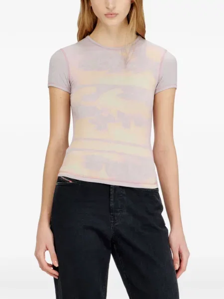 Tricou Diesel cu imagine violet