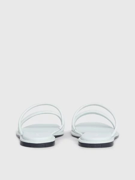 Кожаные шлепанцы Calvin Klein зеленые