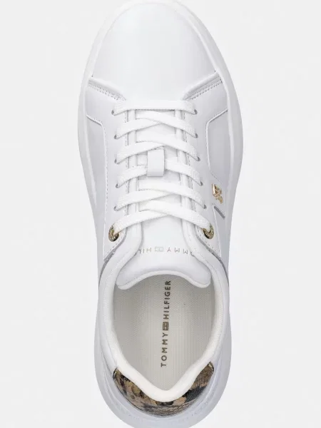 Tommy Hilfiger TH CHIC PLATFORM SNAKE маратонки дамски от кожа бяло
