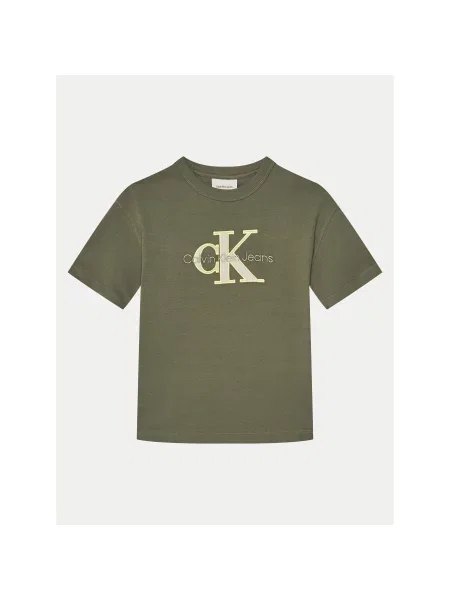 Calvin Klein Jeans Majica Regular Fit zelena