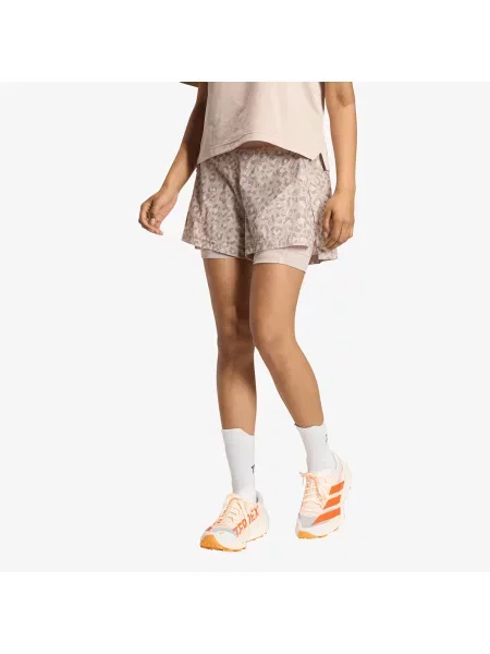 Шорты Adidas Performance с принтом коричневые