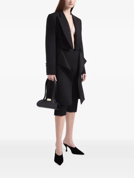 Palton Nina Ricci din jacard negru