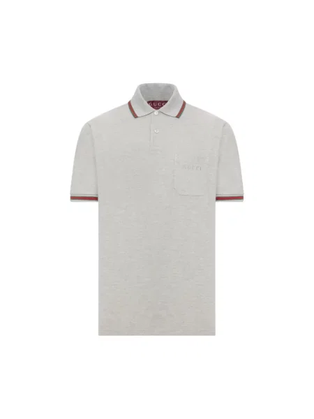 Koszulka polo Gucci z logo szara