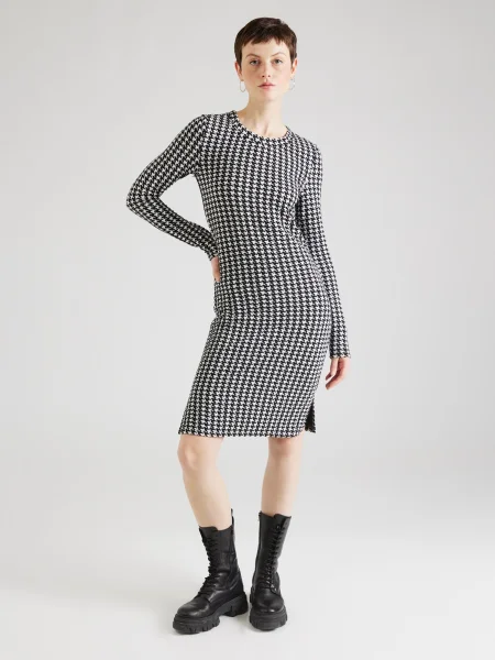 VERO MODA Rochie BENA negru alb