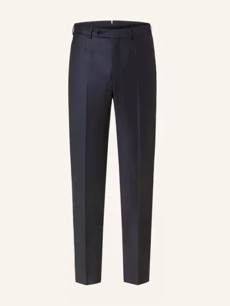 Zegna Spodnie Garniturowe Regular Fit blau granatowe