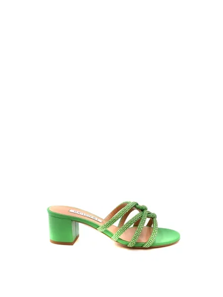 Klapki mules Aquazzura zielone