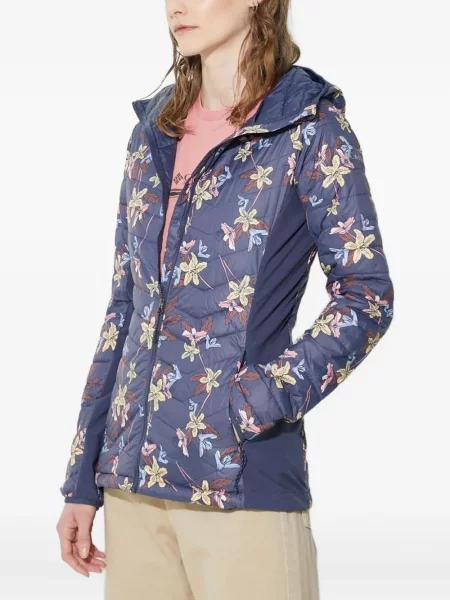 Matlasat geacă Columbia cu model floral cu imagine albastru
