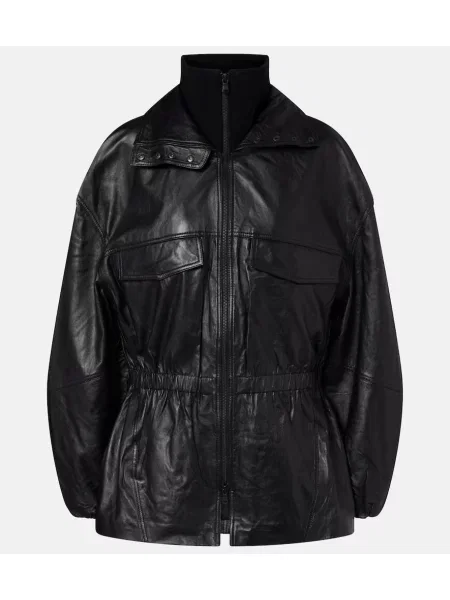 Geanta de piele The Frankie Shop negru