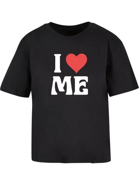 Miss Tee Tricou I Love Me sângeriu / negru alb