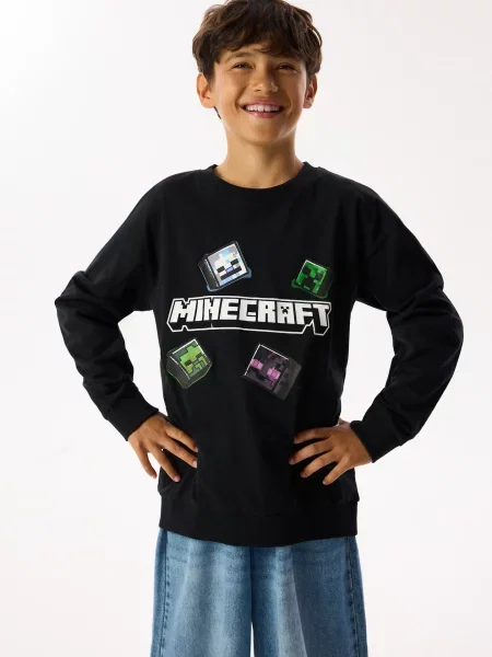 Reserved Лонгслів Minecraft чорний