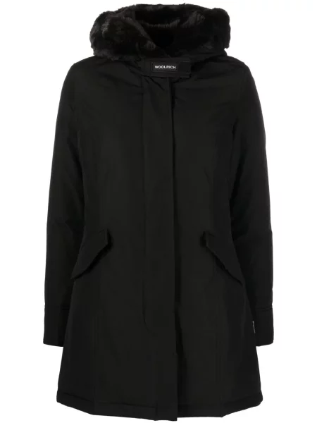 Geacă parka Woolrich cu glugă negru