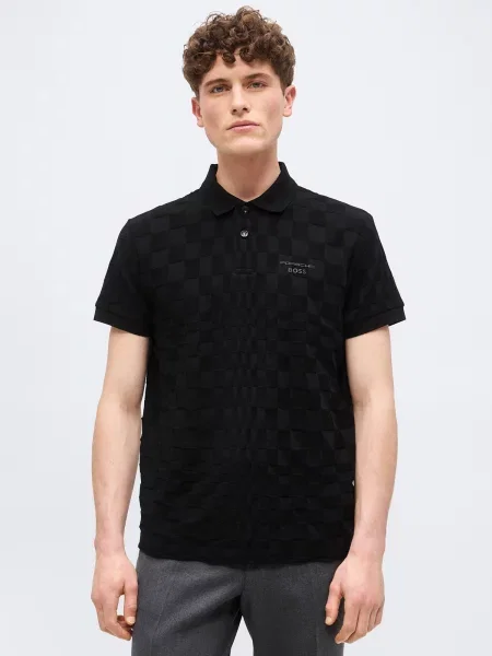 BOSS Tricou polo PS Spirit 70 negru