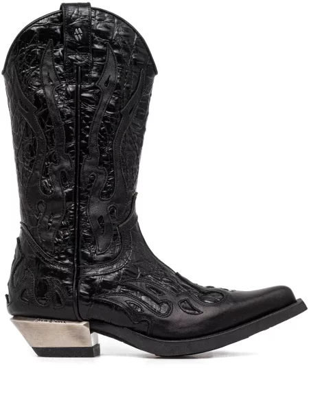 Botine New Rock din piele negru
