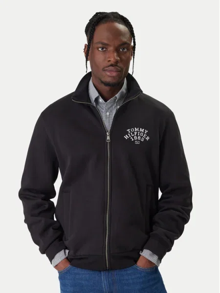 TOMMY HILFIGER Hanorac / alb negru