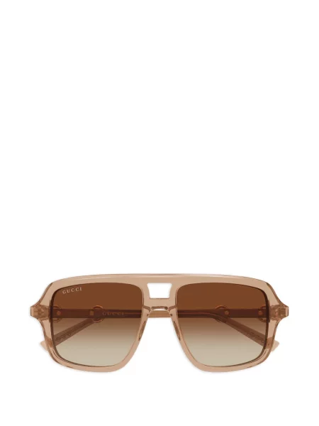 Ochelari de soare Gucci Eyewear cu imprimeu geometric maro