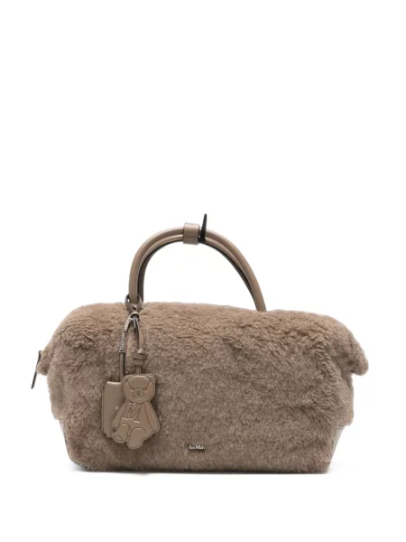 Ursuleț de pluș geantă shopper Max Mara maro