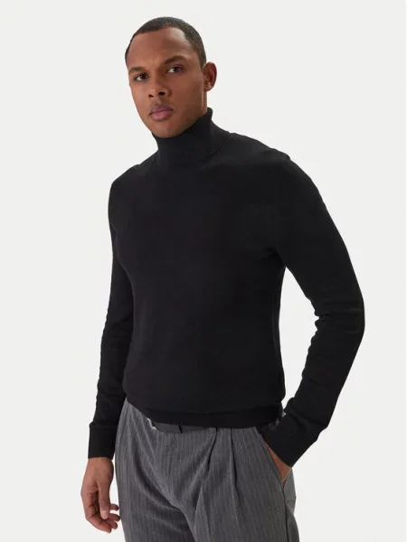Jack & Jones Гольф Emil Knit Roll Neck чорний