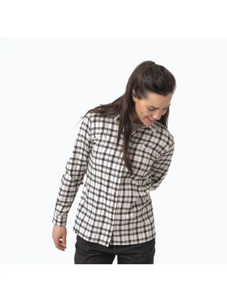 Cămașă pentru femei Salewa Fanes Flannel oatmeal/black out negru