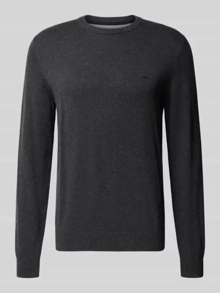 Sweter z dzianiny o kroju regular fit z mieszanki bawełny i wełny Christian Berg Men