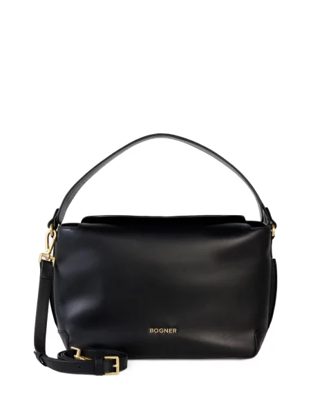 Kožená shopper kabelka Bogner černá