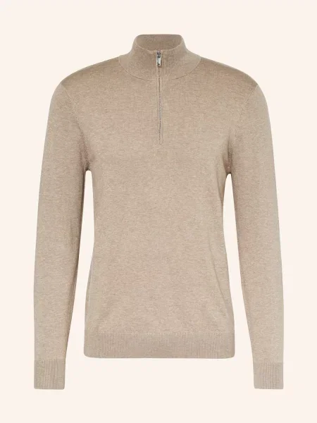 Profuomo Sweter Typu Troyer beige beżowy