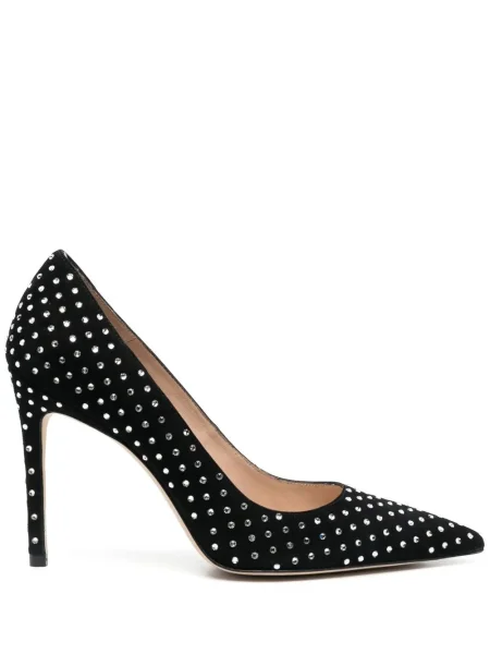 Pantofi cu toc Stuart Weitzman de cristal negru