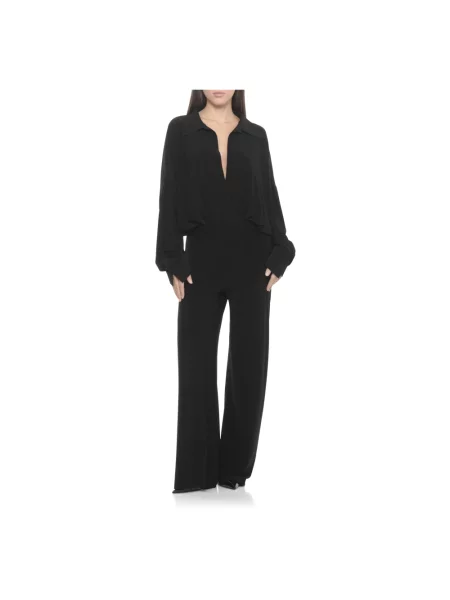 Spodnie Norma Kamali z wysoką talią niebieskie