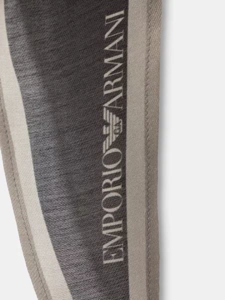 Emporio Armani šatka dámska s hodvábom čierna