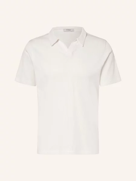 Chas Koszulka Polo Z Dżerseju weiss biała