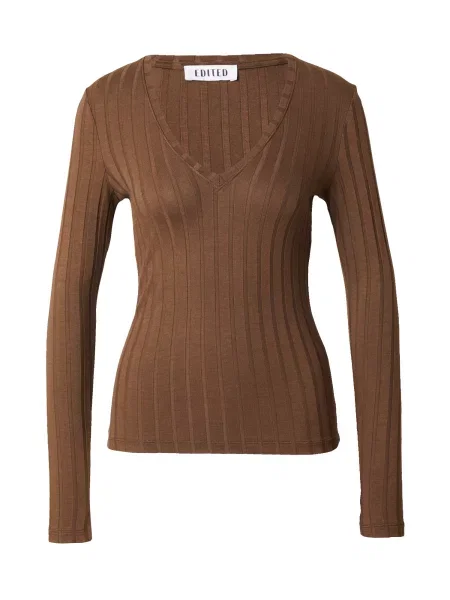 EDITED Tričko Elin tmavě hnědá