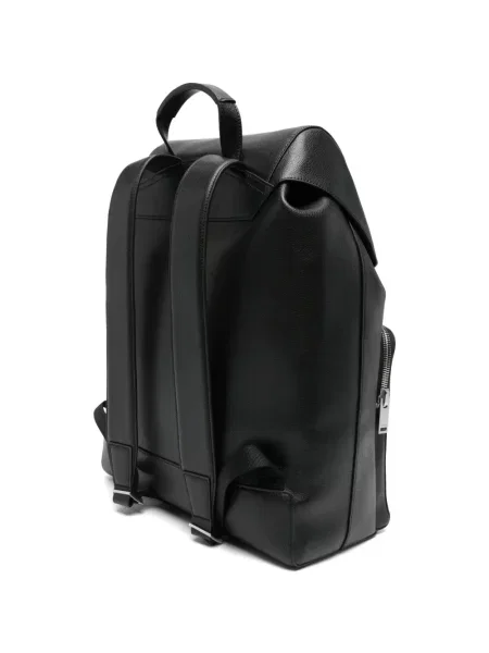 Rucsac Sandro din piele cu cataramă negru