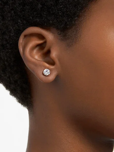 Swarovski Cercei transparent / auriu roz
