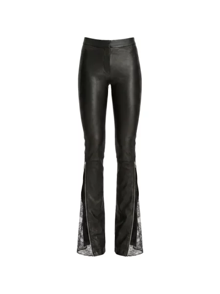 Pantaloni Almaz din dantelă evazate negru