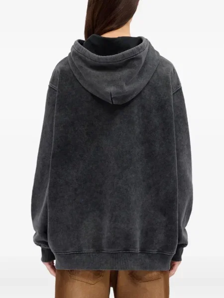 Hanorac cu glugă Msgm cu imagine negru