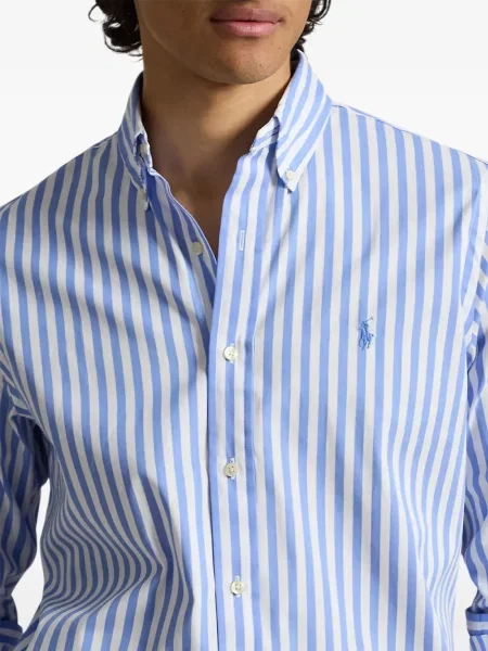 Trčanje polo majica Polo Ralph Lauren s autogramom dizajn s pet džepova siva