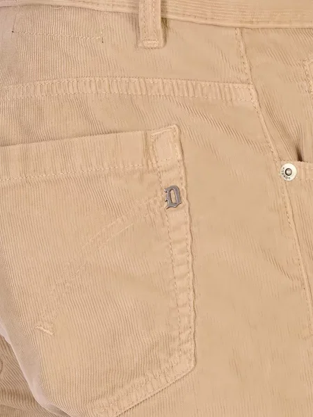 Pantaloni Dondup de catifea cord cu autograf