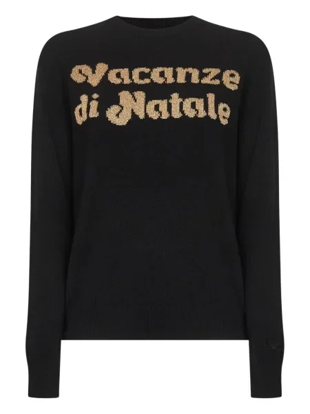 Pulover Mc2 Saint Barth din jacard lung negru