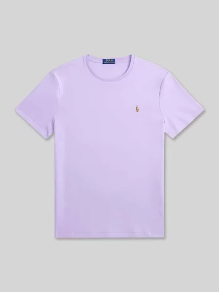 T-shirt o kroju regular fit z czystej bawełny Polo Ralph Lauren fioletowa
